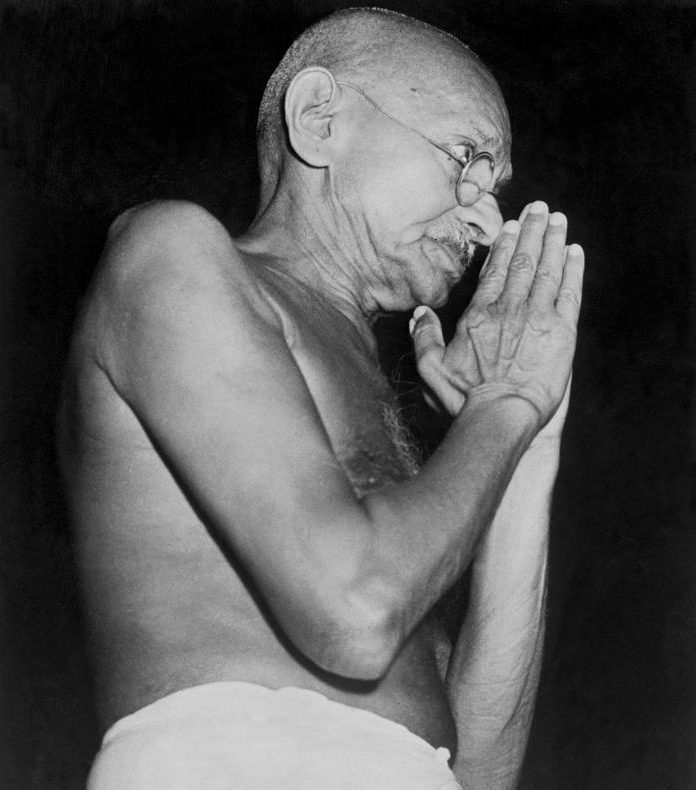 Mahatma Gandhi in prayer